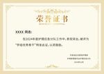 荣誉证书模板展示