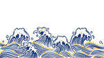 日式传统海浪纹样图案