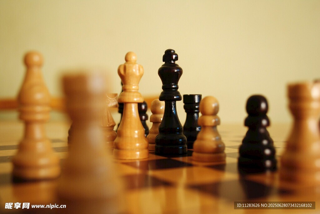 棋盘上的国际象棋棋子