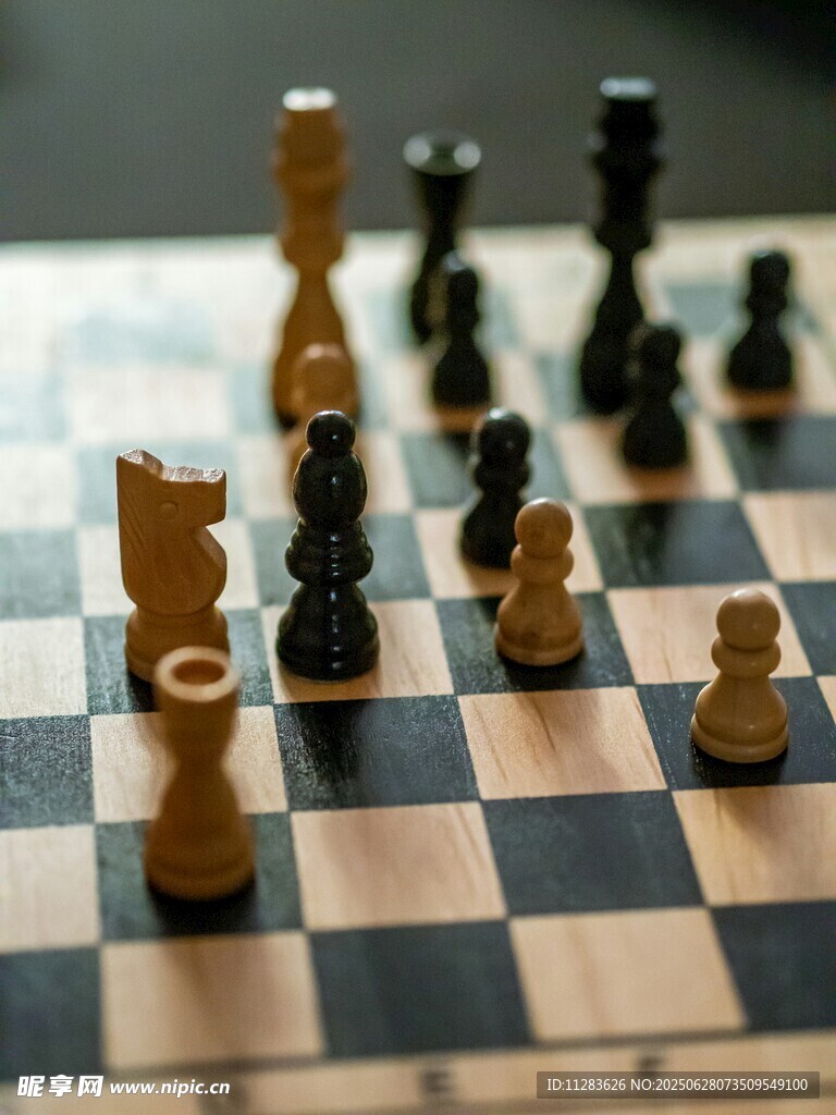 棋盘上的国际象棋棋子