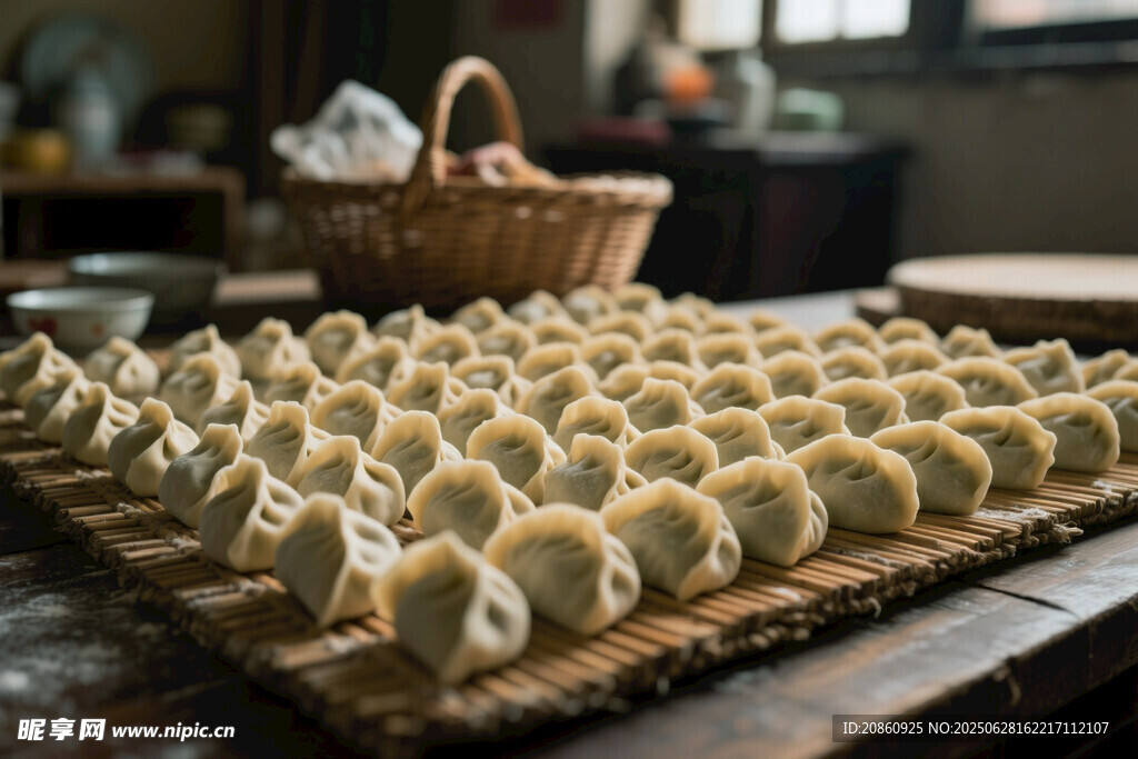 手工制作的精美饺子