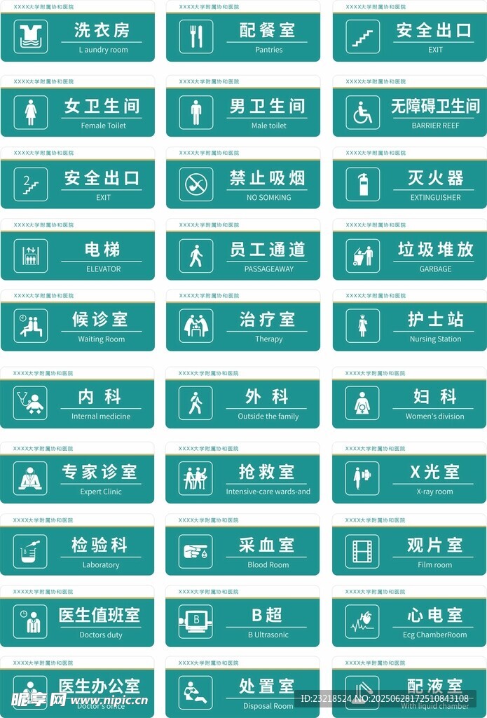 医院科室牌