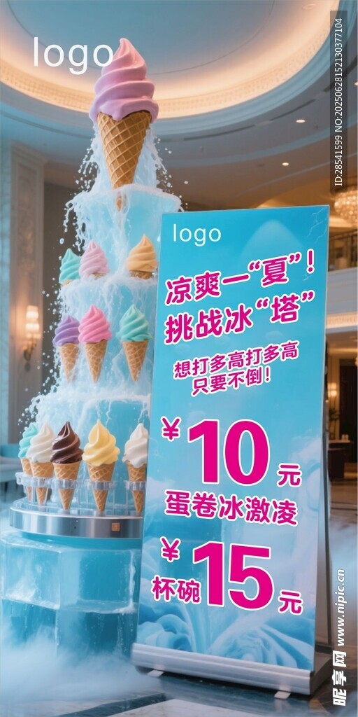 冰淇淋海报传单展架展板灯箱