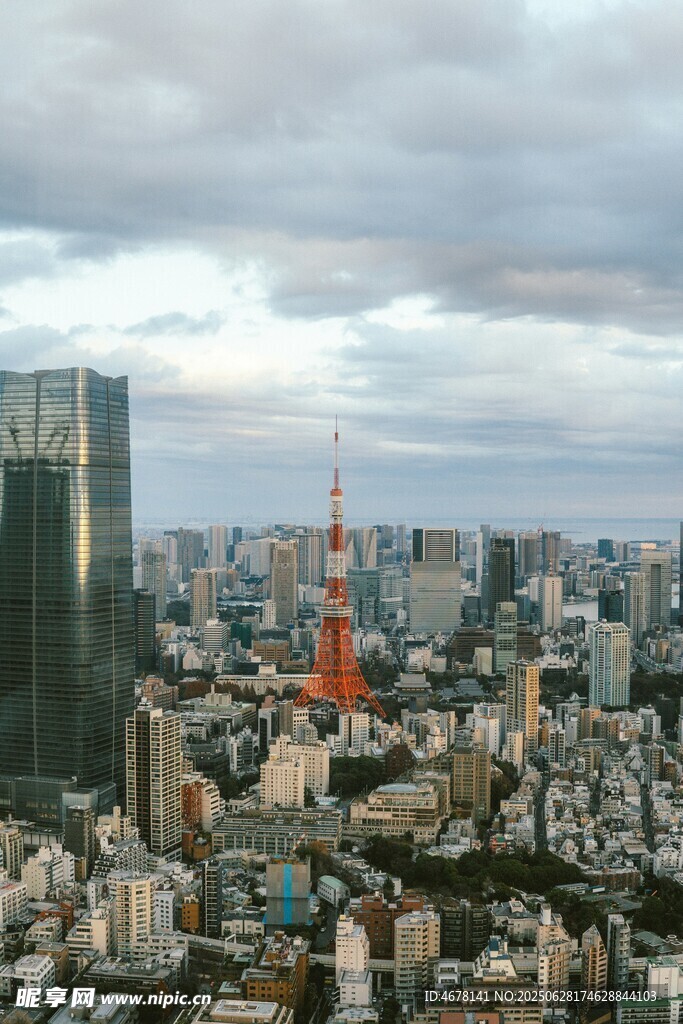 东京城市天际线俯瞰景观