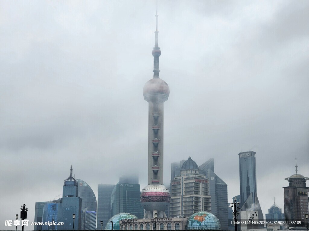 上海外滩标志性天际线景观