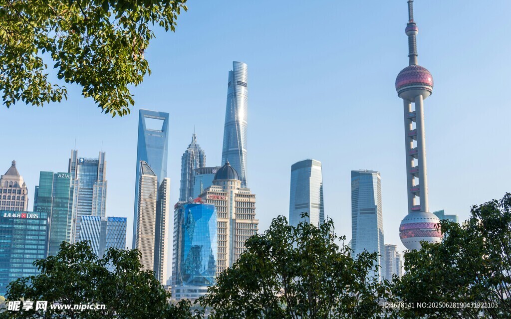 上海外滩城市天际线景观