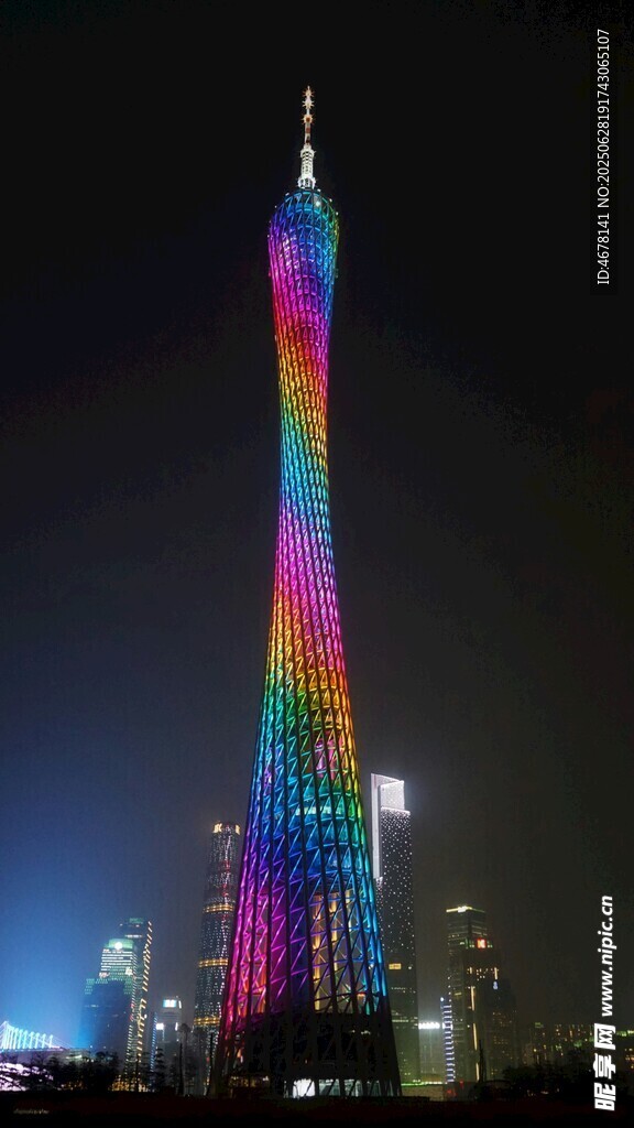 广州塔绚丽夜景