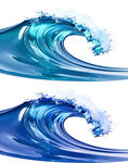蓝色海浪图案