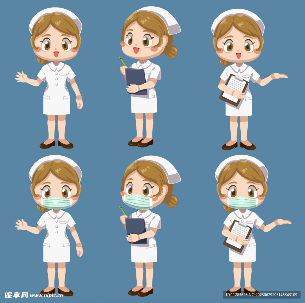 护士卡通形象展示