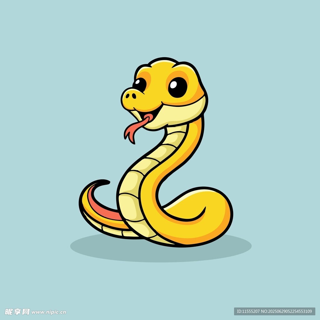 可爱卡通小蛇形象