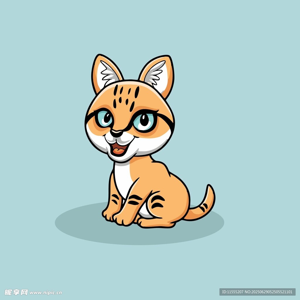 可爱小豹猫卡通形象