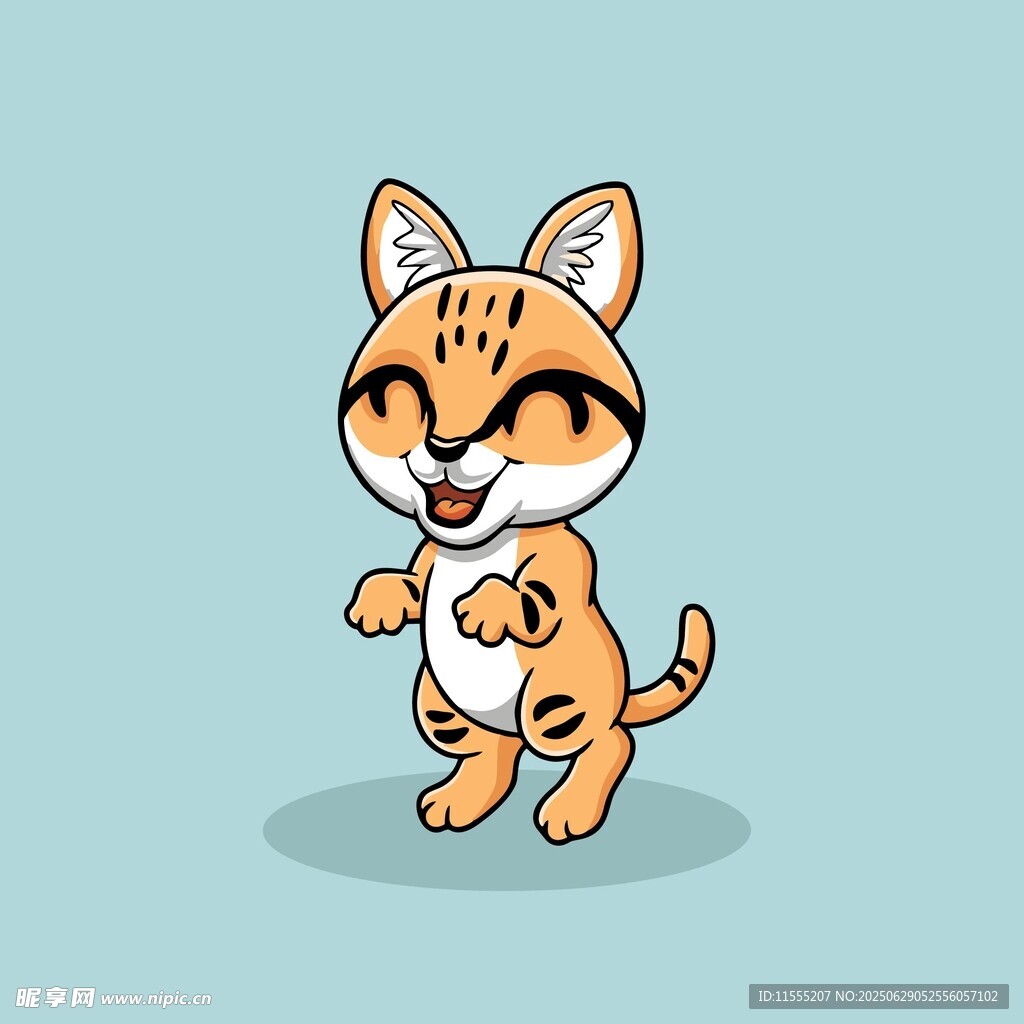 可爱小猫咪俏皮站立