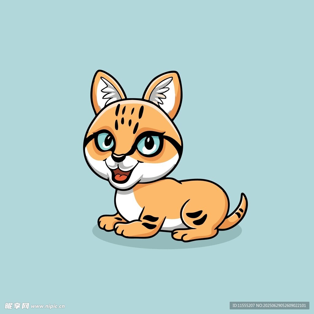 可爱小豹猫卡通形象