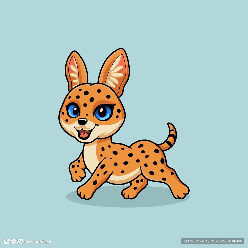 可爱小猎豹卡通形象