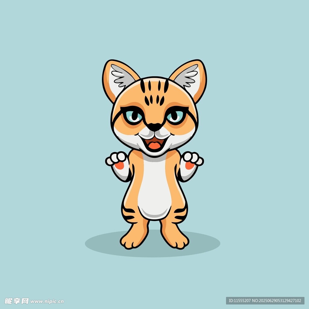 可爱猫咪张开双手