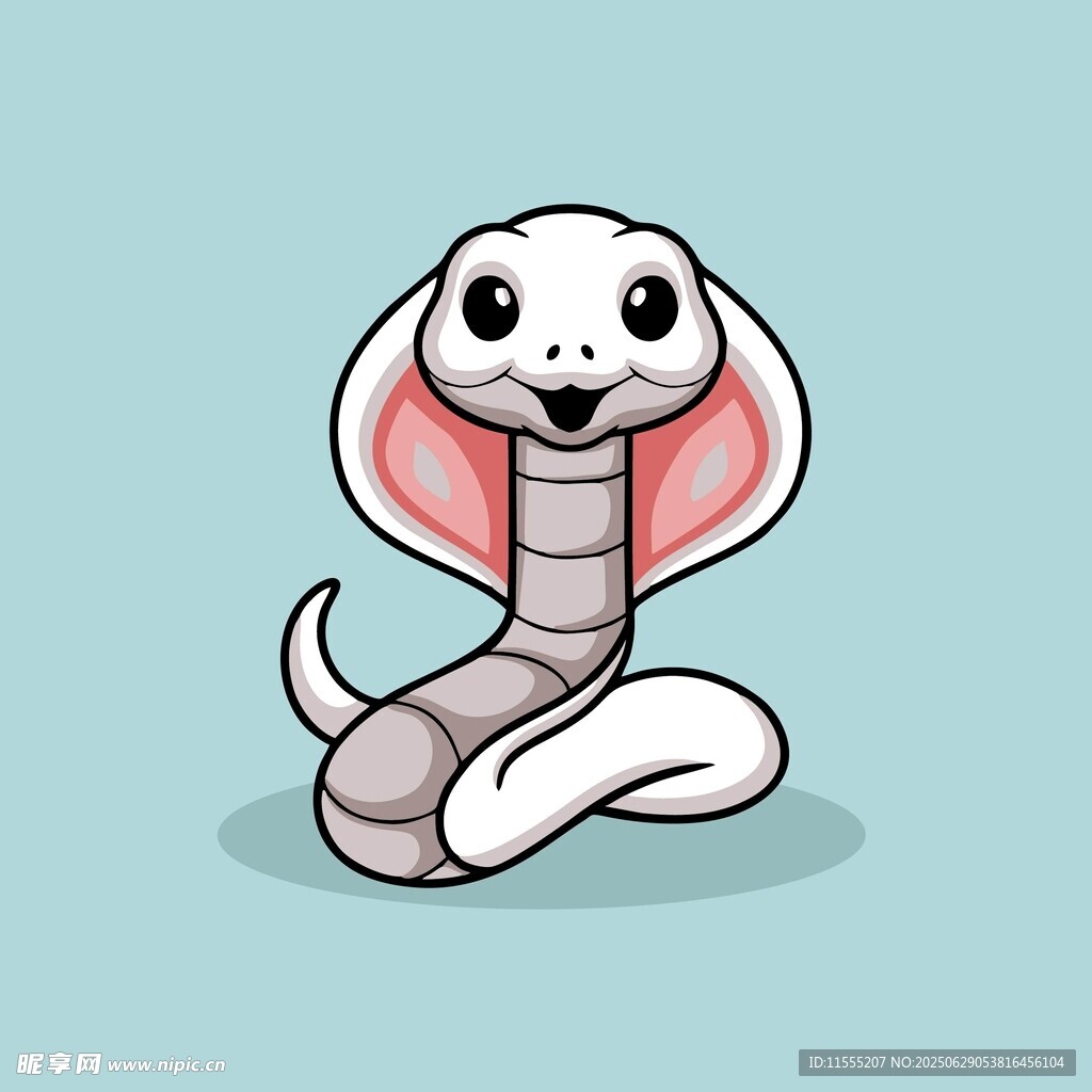 可爱卡通眼镜蛇形象