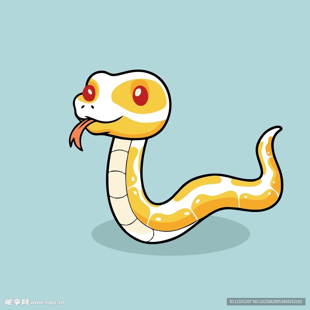 卡通小蛇吐信子