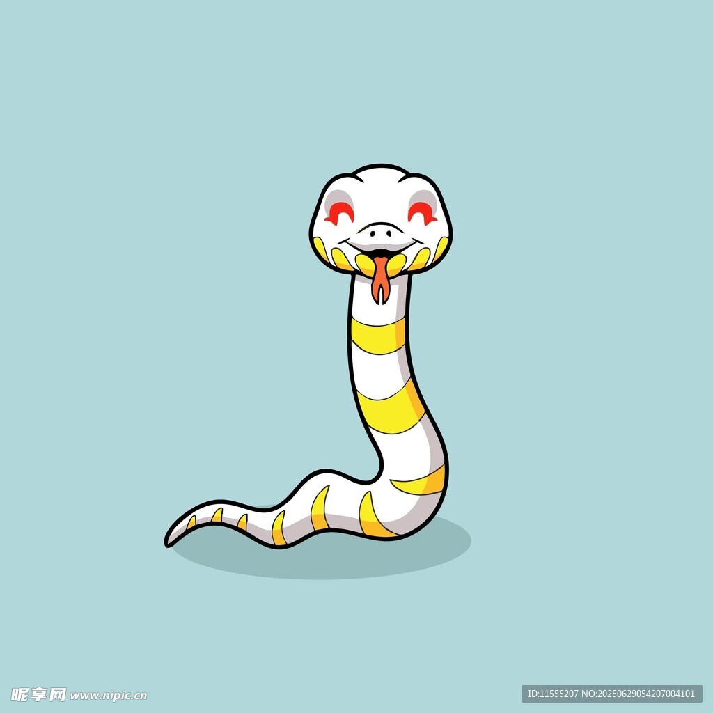 可爱卡通条纹蛇形象