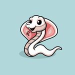 可爱卡通眼镜蛇形象