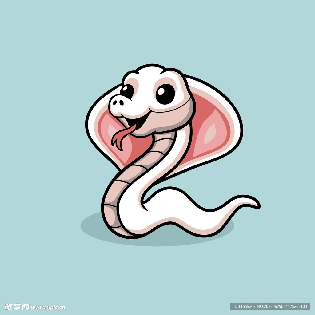 可爱卡通眼镜蛇形象