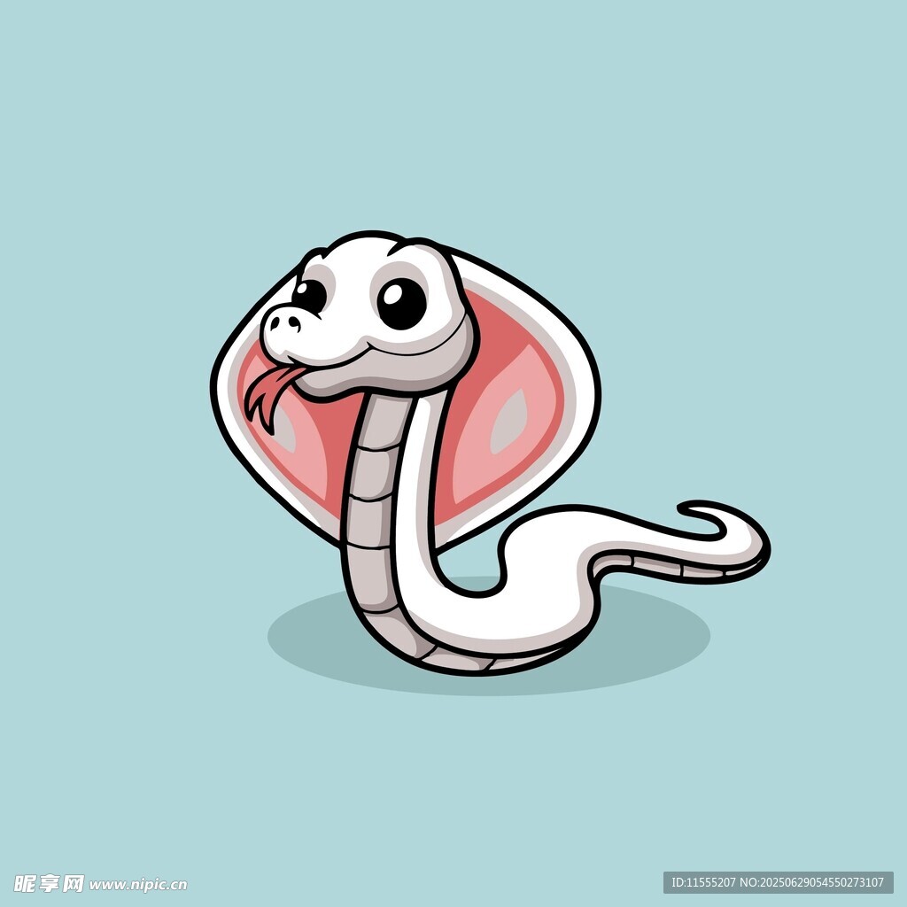 可爱卡通眼镜蛇形象