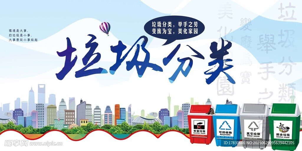 城市垃圾分类宣传海报