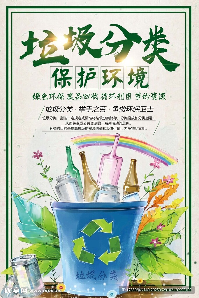 垃圾分类宣传海报