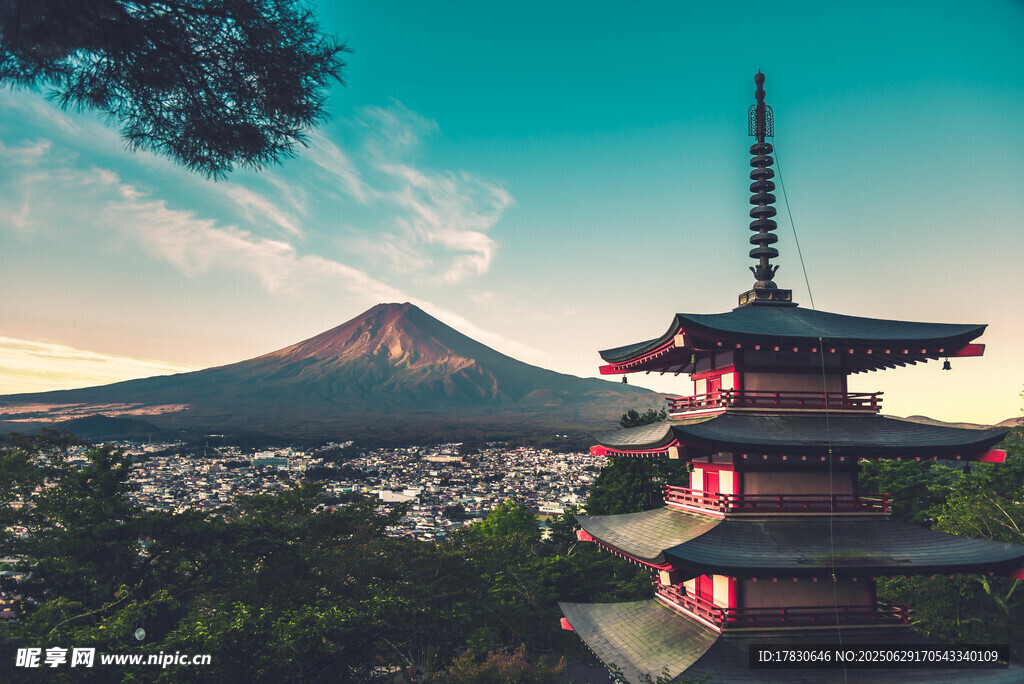 日本富士山照片
