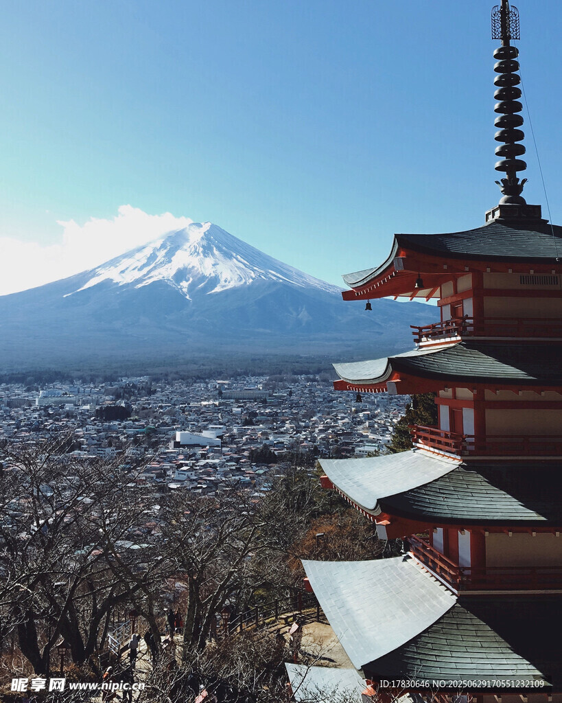 日本富士山照片