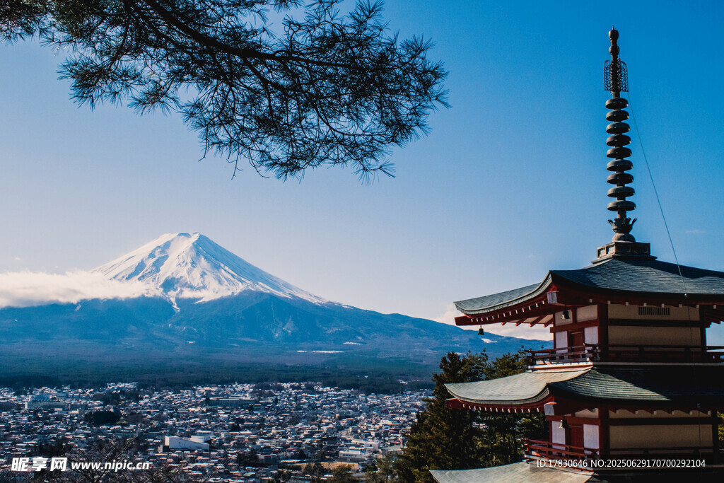 日本富士山照片