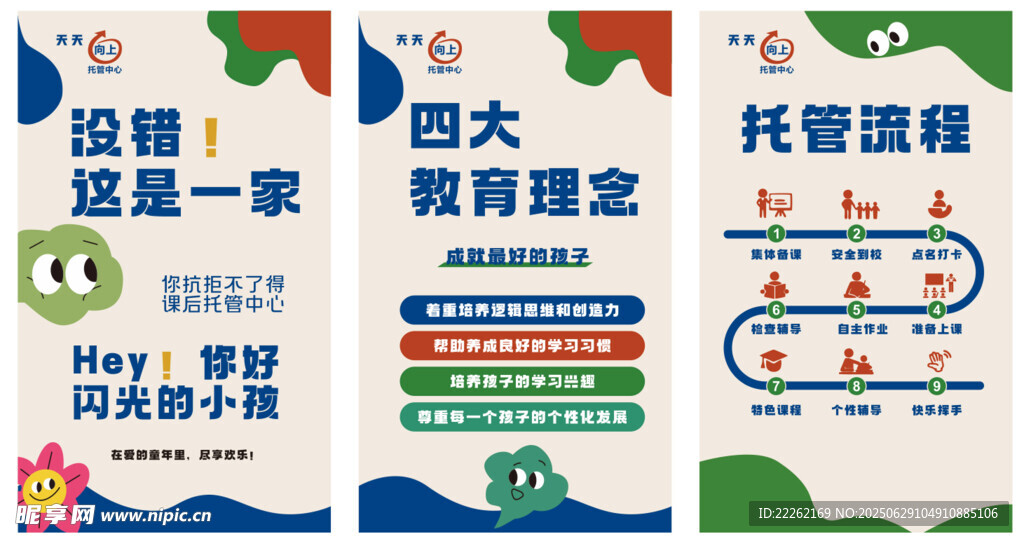 教育托管流程宣传海报