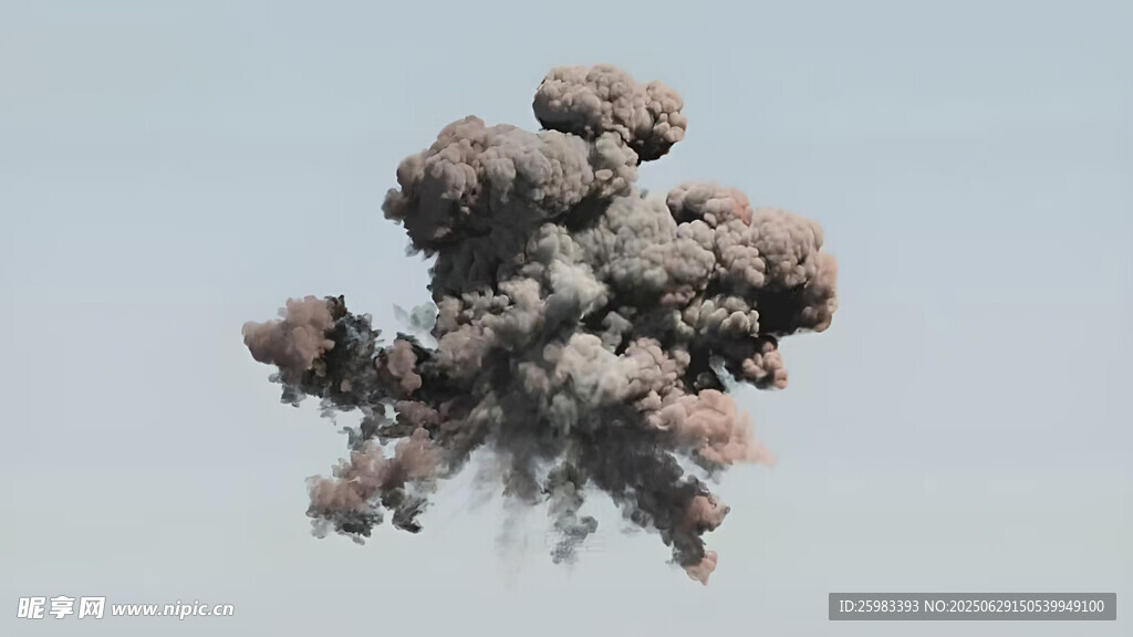 空中爆炸烟雾背景