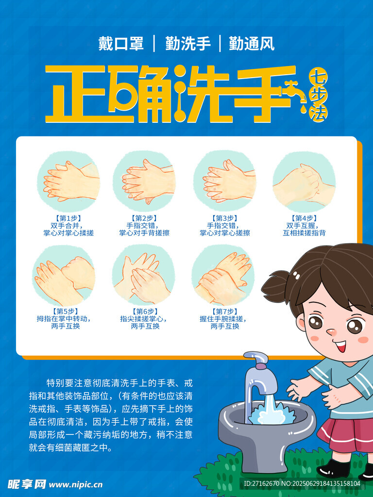 正确洗手七步法