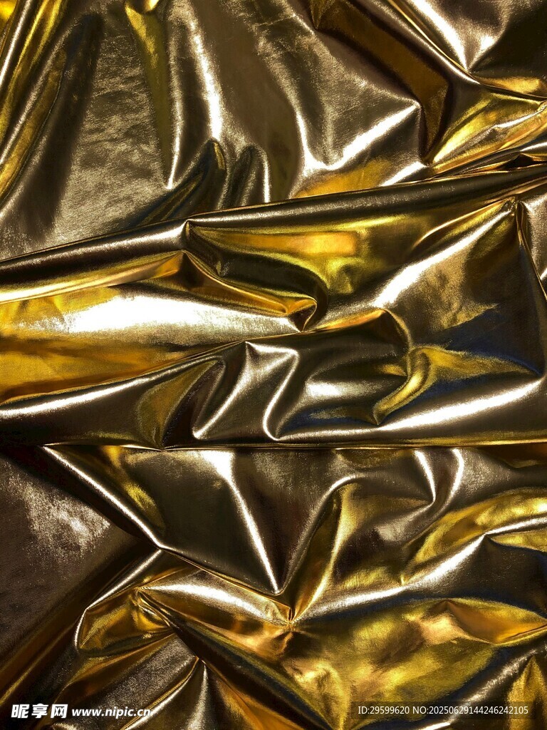 金色褶皱金属质感纹理