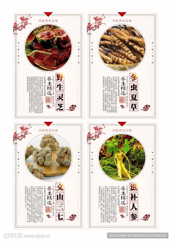 简约中国风中药展板