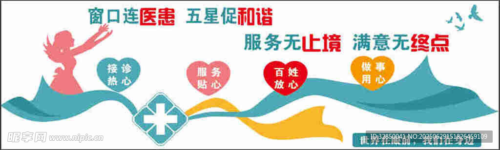 医院服务理念宣传文化墙