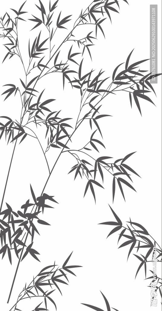水墨竹矢量图