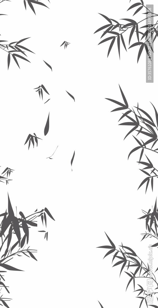 水墨竹矢量图