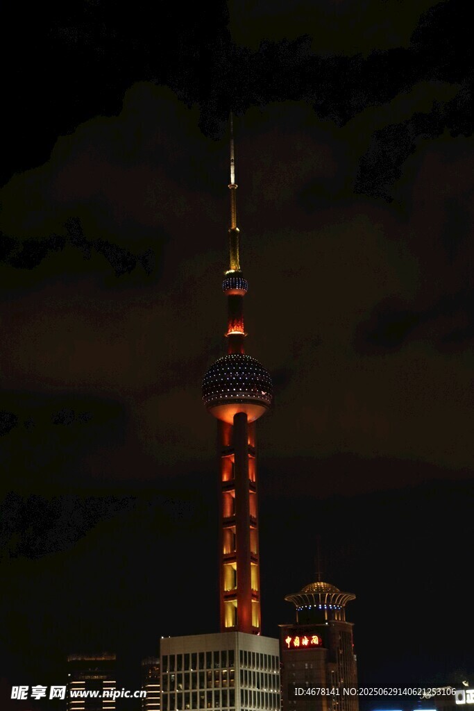 上海东方明珠塔夜景