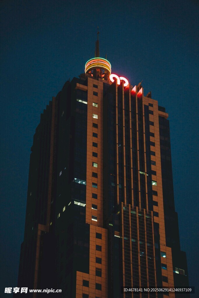 夜晚高楼大厦夜景