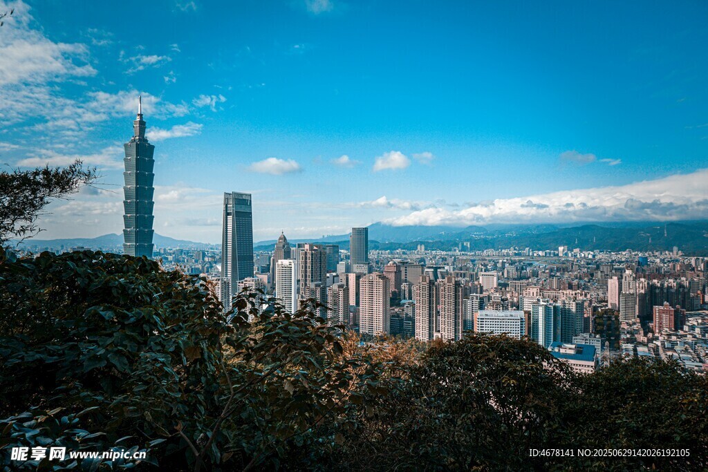 俯瞰城市天际线美景
