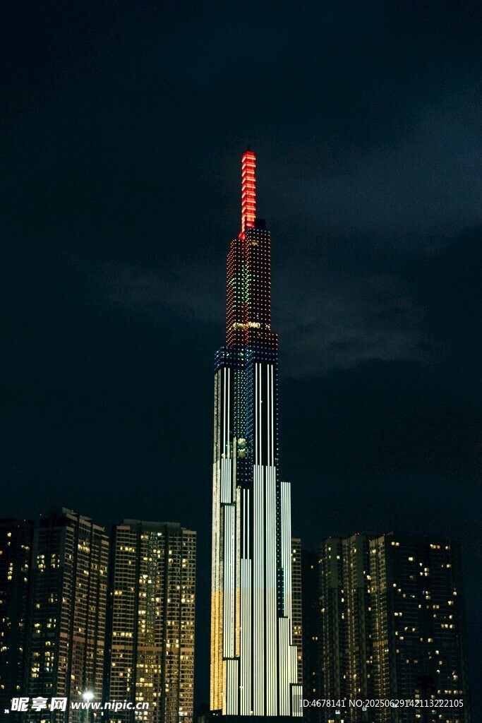 摩天大楼夜景璀璨