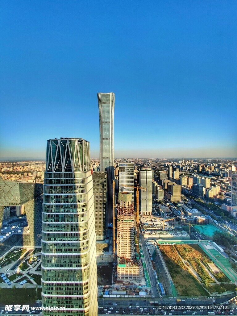 北京城市天际线高楼景观