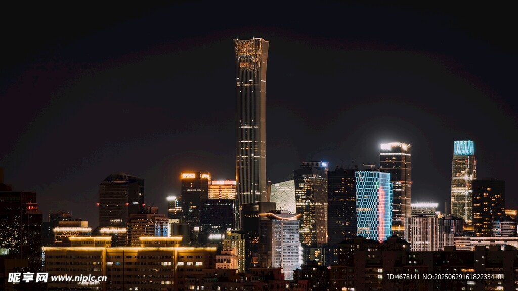 北京城市璀璨夜景