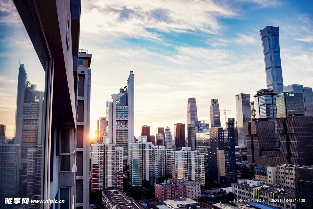 都市天际线繁华高楼景观