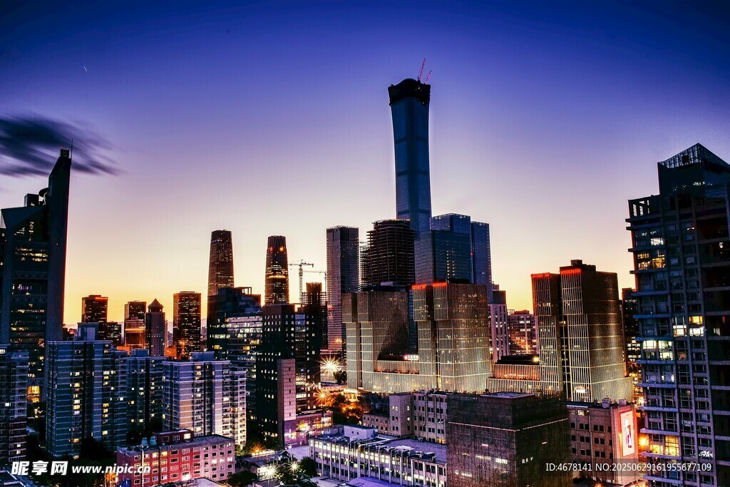北京城市璀璨夜景
