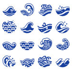 中式传统海浪纹图案集合