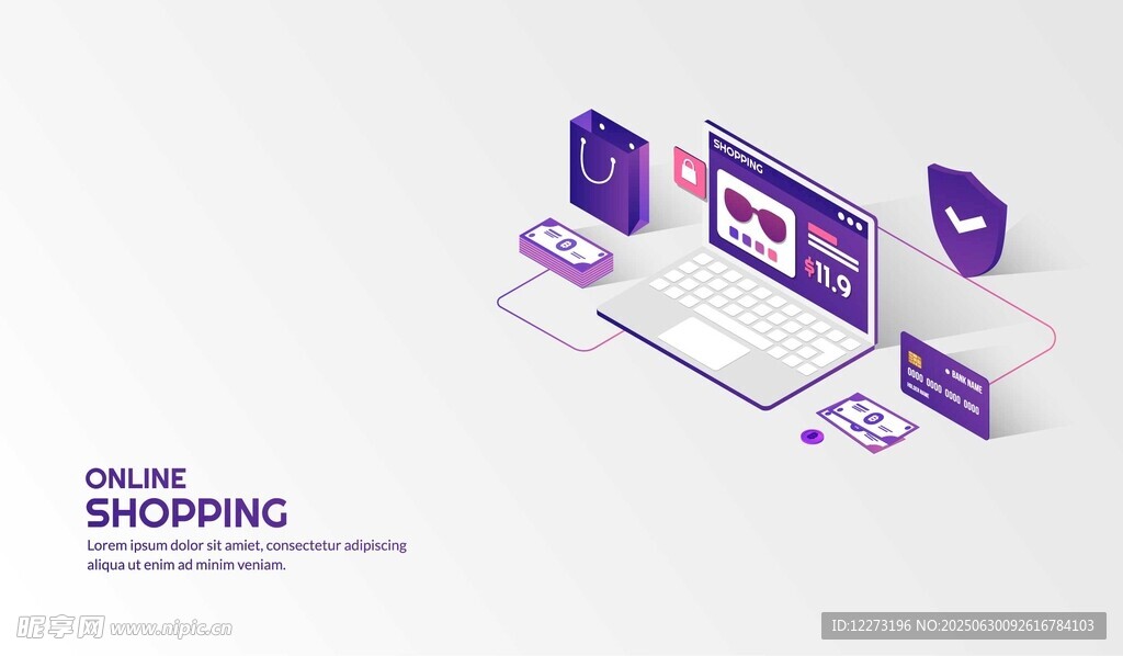 紫色系网页设计概念图