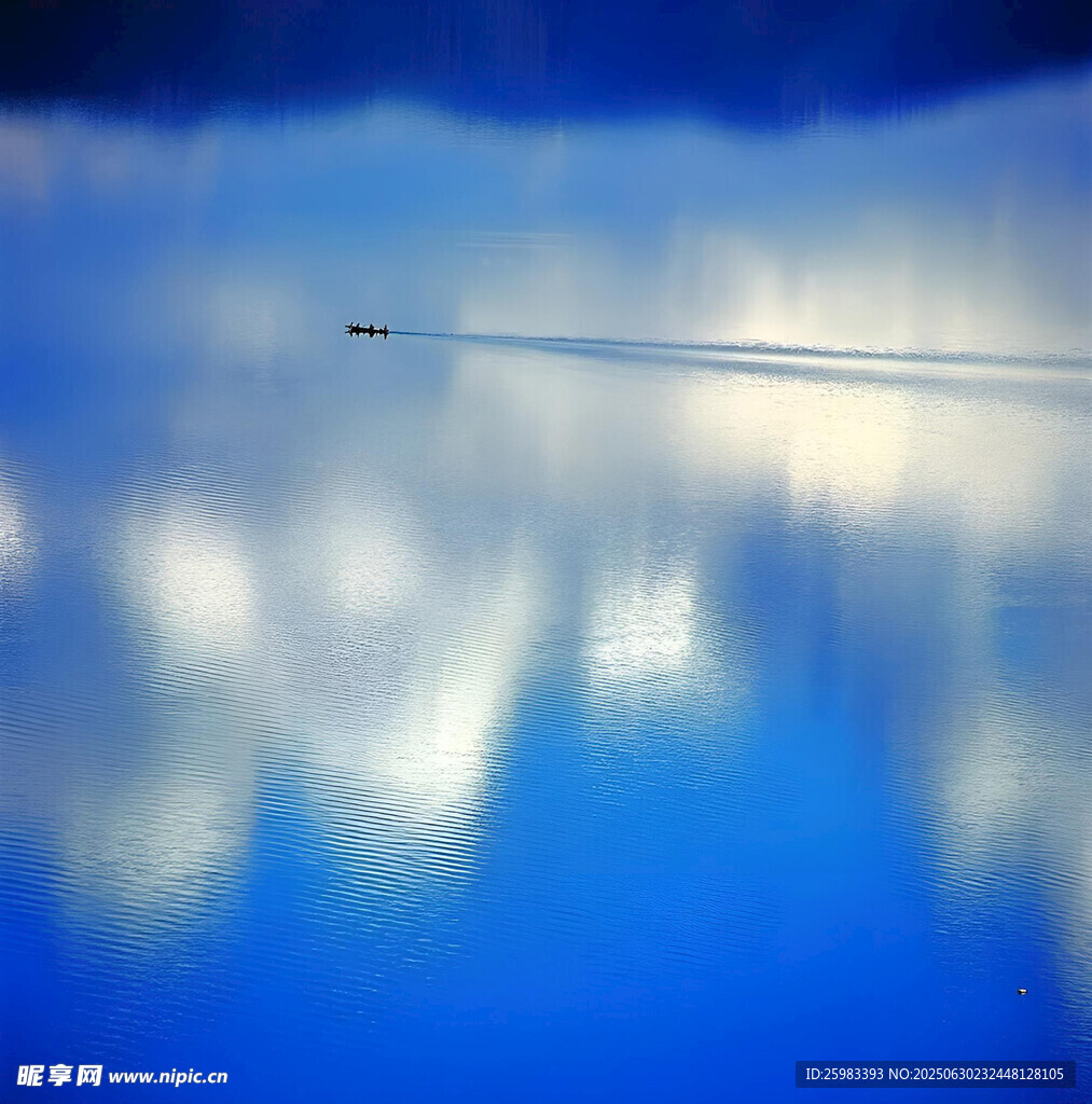 湖中荡舟