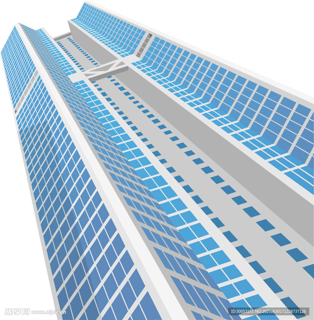 现代摩天大楼建筑效果图